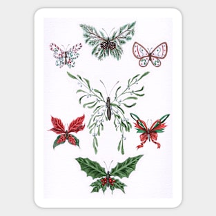 Holiday Butterflies Sticker
